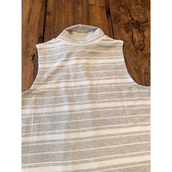 Garnet Hill Tank Top Sleeveless Tunic Tencel Mock Neck Slit Modern Shirt XS - Picture 12 of 12